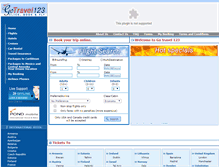 Tablet Screenshot of gotravel123.com